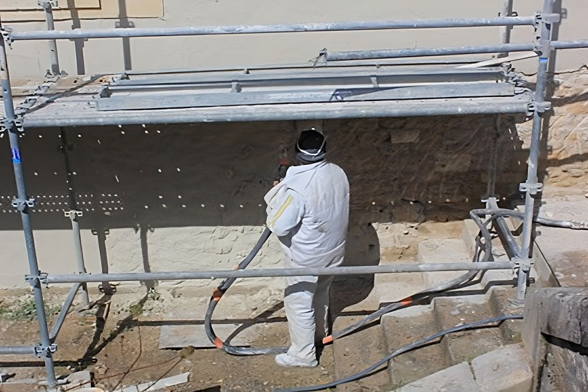 ravalement en enduit projete